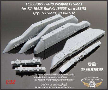 FL32-2005 1001/1021 Pylons for F/A-18A/B BuNo 161353 thru 163175
