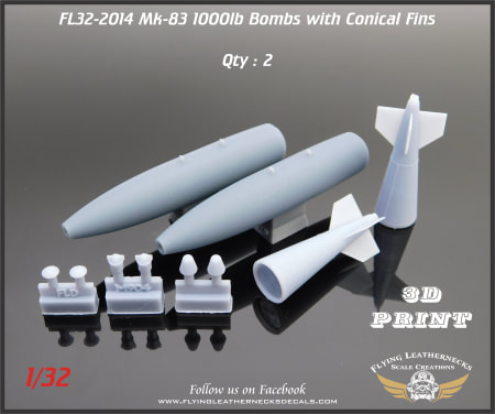 FL32-2014 Mk-83 1000lb Bomb with Conical Fin