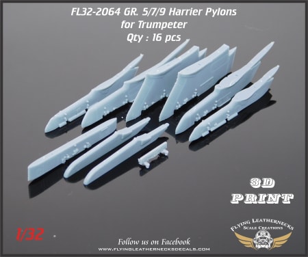 FL32-2064 Harrier GR.5/7/9 Weapons Pylons for Trumpeter