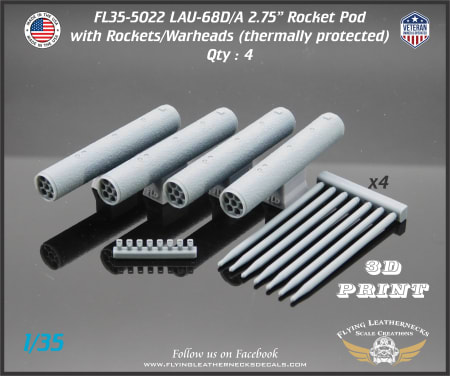 FL35-5022 LAU-68D/A 2.75" Rocket Pod, thermally protected - Loaded