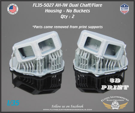 FL35-5027 AH-1W Dual Chaff/Flare Housing - No Buckets