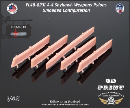 FL48-8231 A-4 Skyhawk Weapons Pylons for Hasegawa (Unloaded)