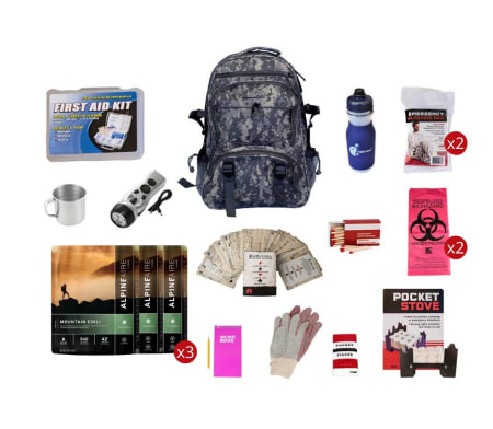 Food Storage Survival Kit Camo Backpack