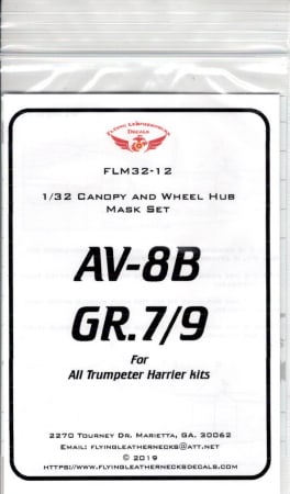 FLM32-12 AV-8B GR.7/9 Canopy/Wheel mask