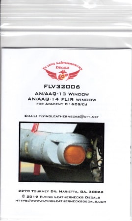 FLV32006 AN/AAQ-13 & 14 LANTIRN Pod windows