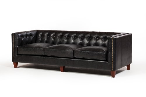 Capetown 3 Seater Sofa In Legacy Black Leather