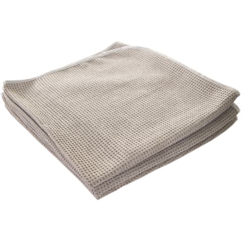 CHEMICAL GUYS MIC_781_01 Waffle Weave Gray Matter 70/30 Blend Microfiber  Drying Towel with Silk Edging, 25 x 36