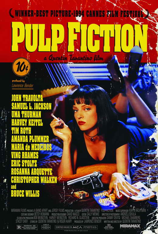  Pulp Fiction Movie Poster (27 x 40 Inches - 69cm x 102cm)  (1994) Style C -(John Travolta)(Samuel L. Jackson)(Uma Thurman)(Harvey  Keitel)(Tim Roth)(Amanda Plummer): Prints: Posters & Prints