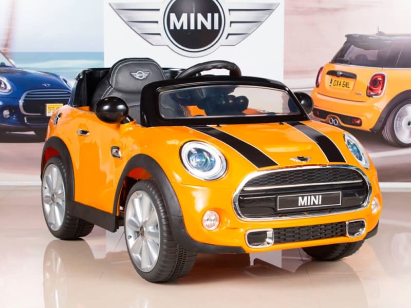 Kiezelsteen Grijpen beklimmen 12V MINI Cooper Kids Electric Ride On Car with MP3 and Remote Control -  Orange/Yellow