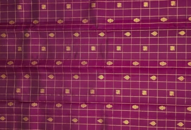 Handloom Wine Silk Saree thumbnail 6