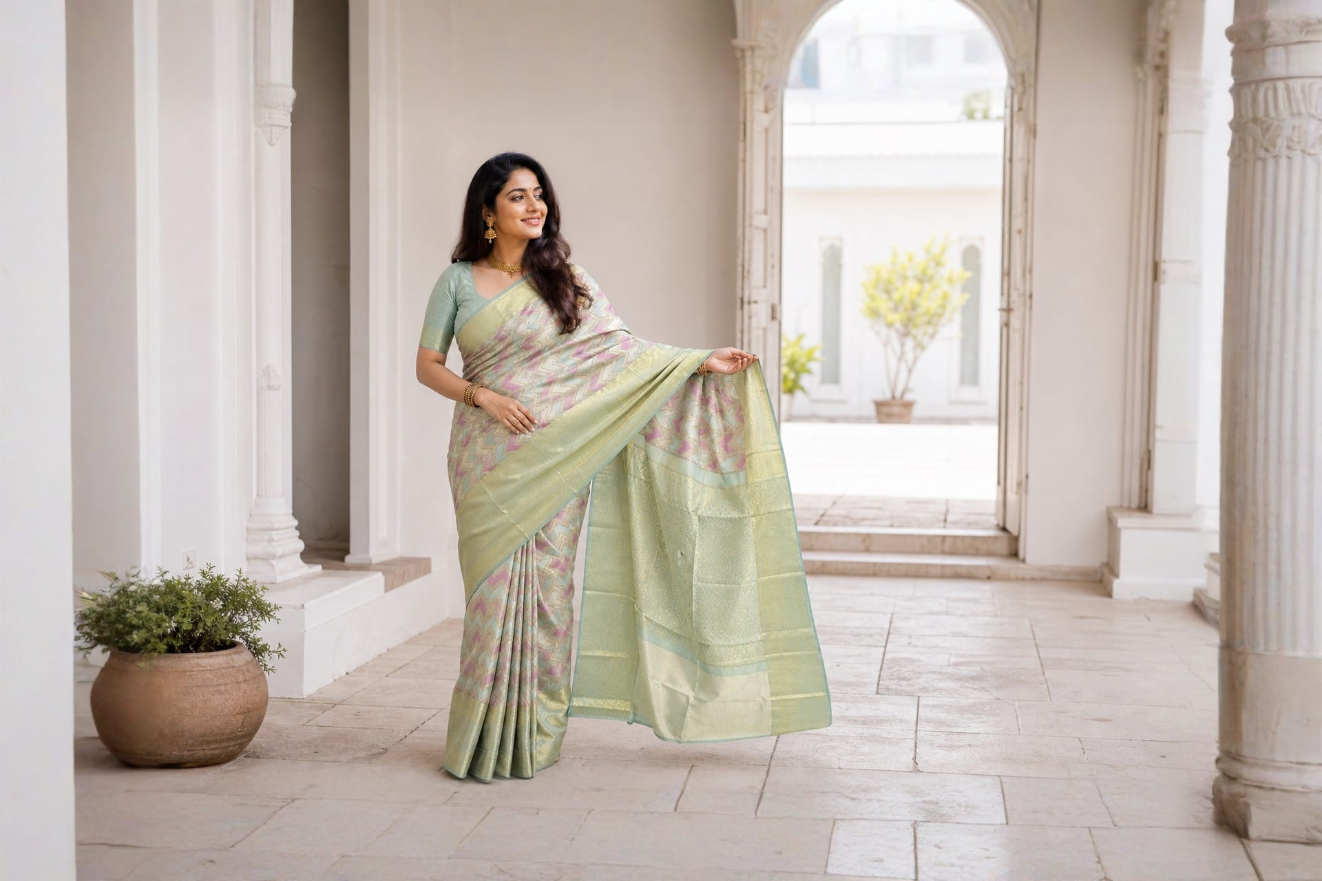 Handloom Multi Colour Silk Saree — the drape