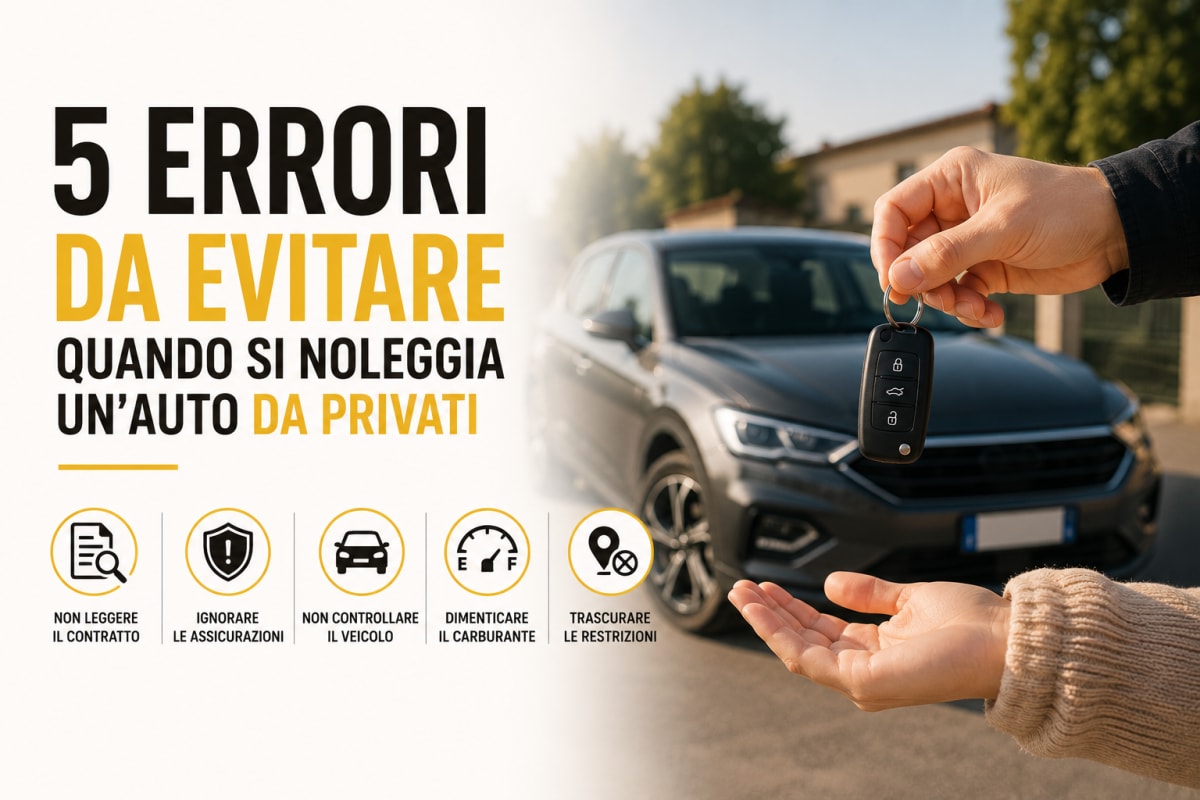 5 errori da evitare quando si noleggia un'auto da privati