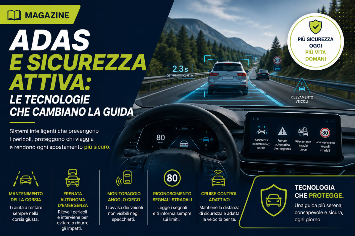 ADAS e sicurezza attiva: le tecnologie che cambiano la guida