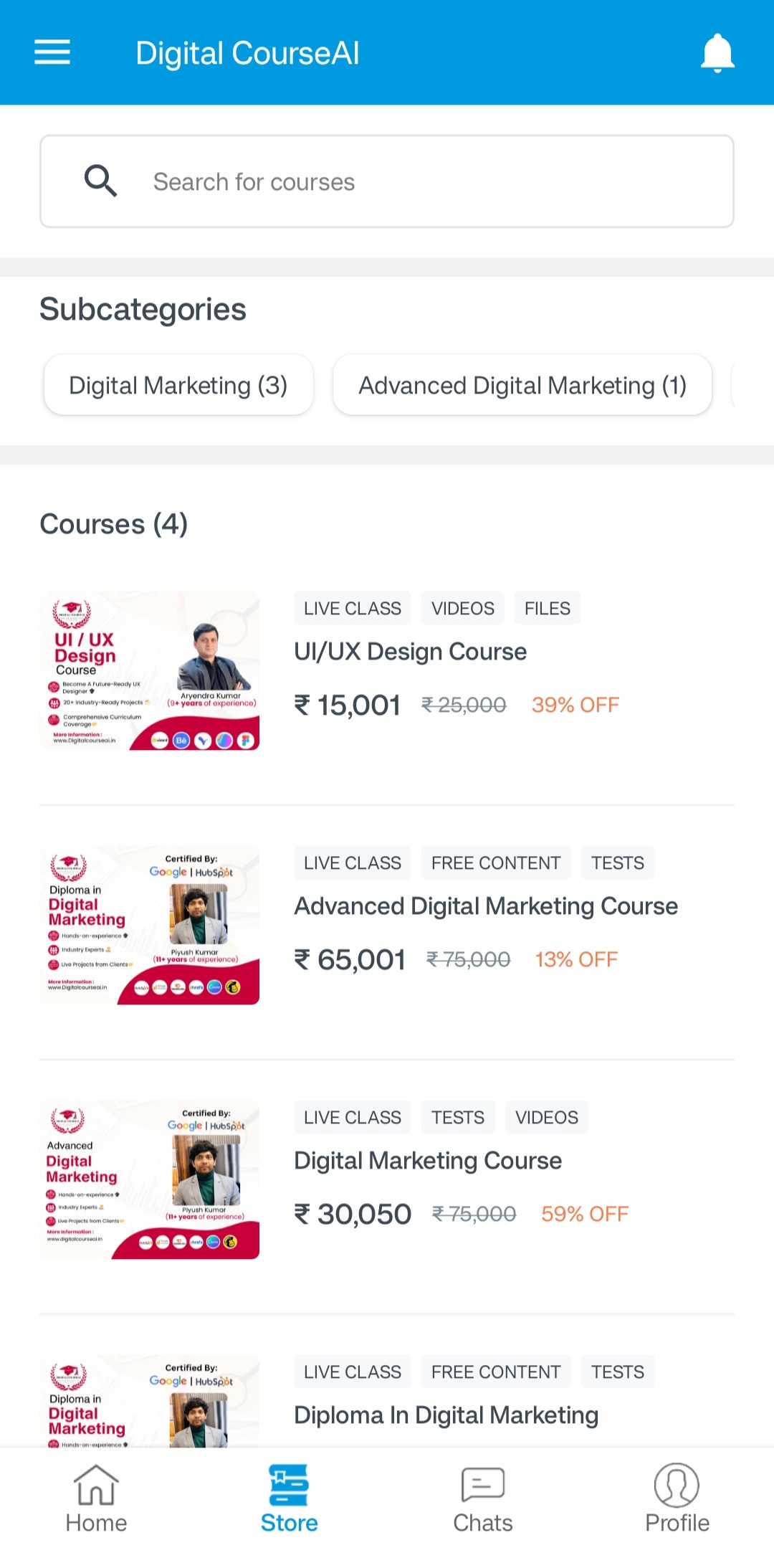 Courses Android