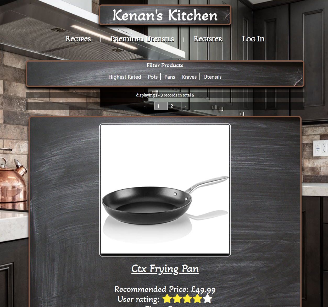 Premium Utensils Page Utensils page