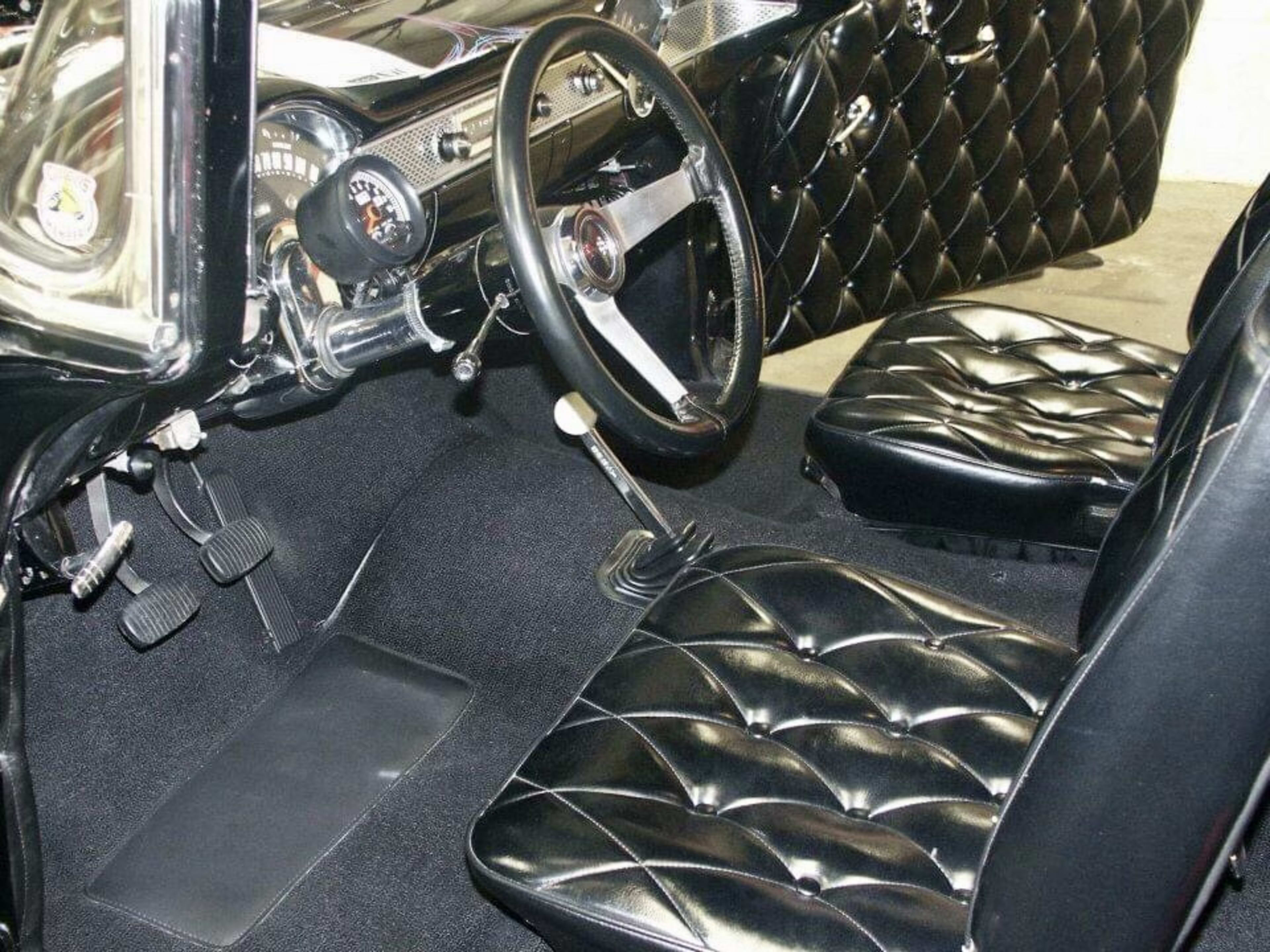 Classic car interior detailing with restored trim and conditioned surfaces