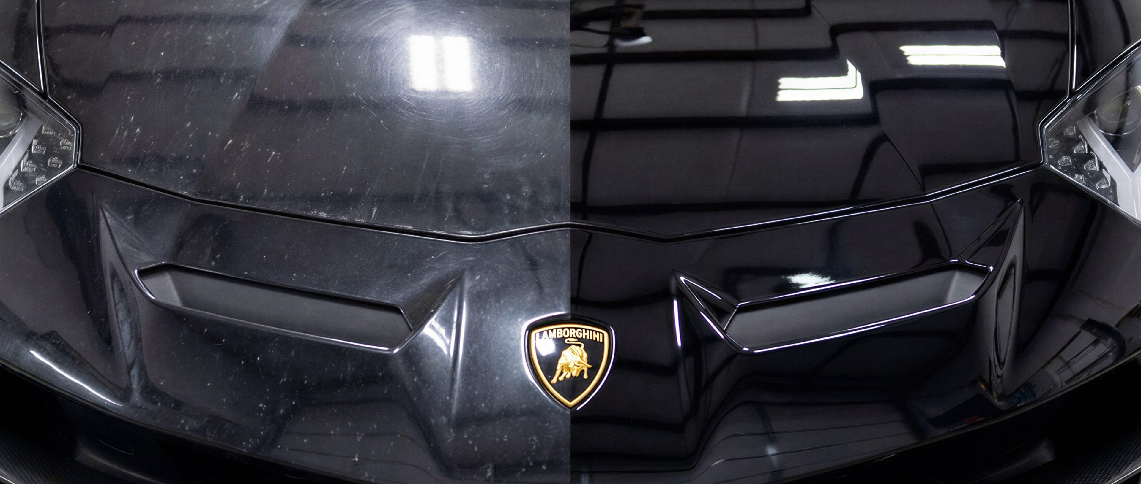 Ceramic coating finish on luxury vehicle with mirror gloss in Ohio