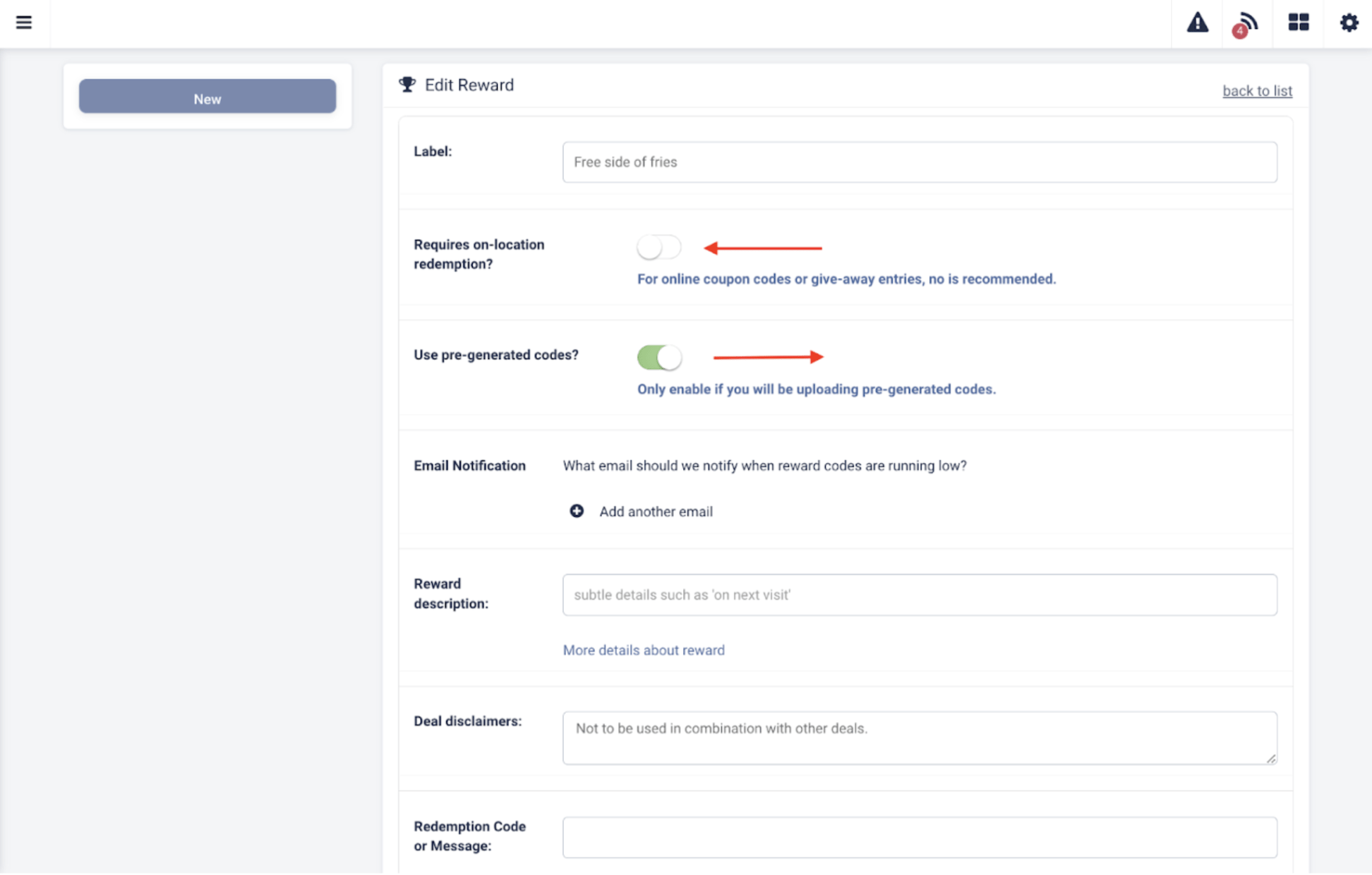 rewards performance metrics in tattle