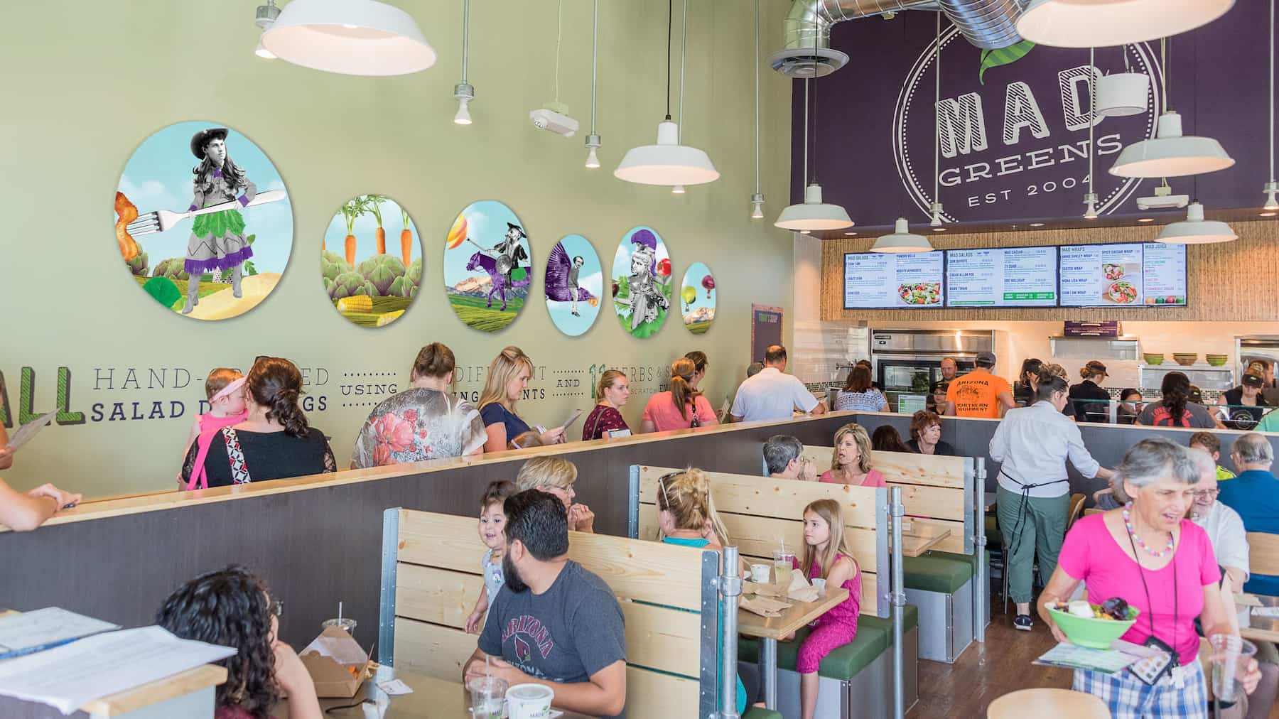 mad greens in store line