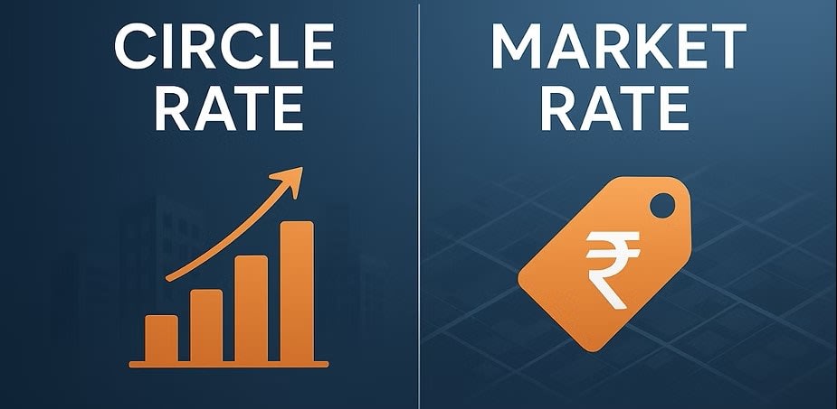 Circle Rate aur Market Rate Mein Kya Difference Hai? – Greater Noida & Yamuna Expressway Edition