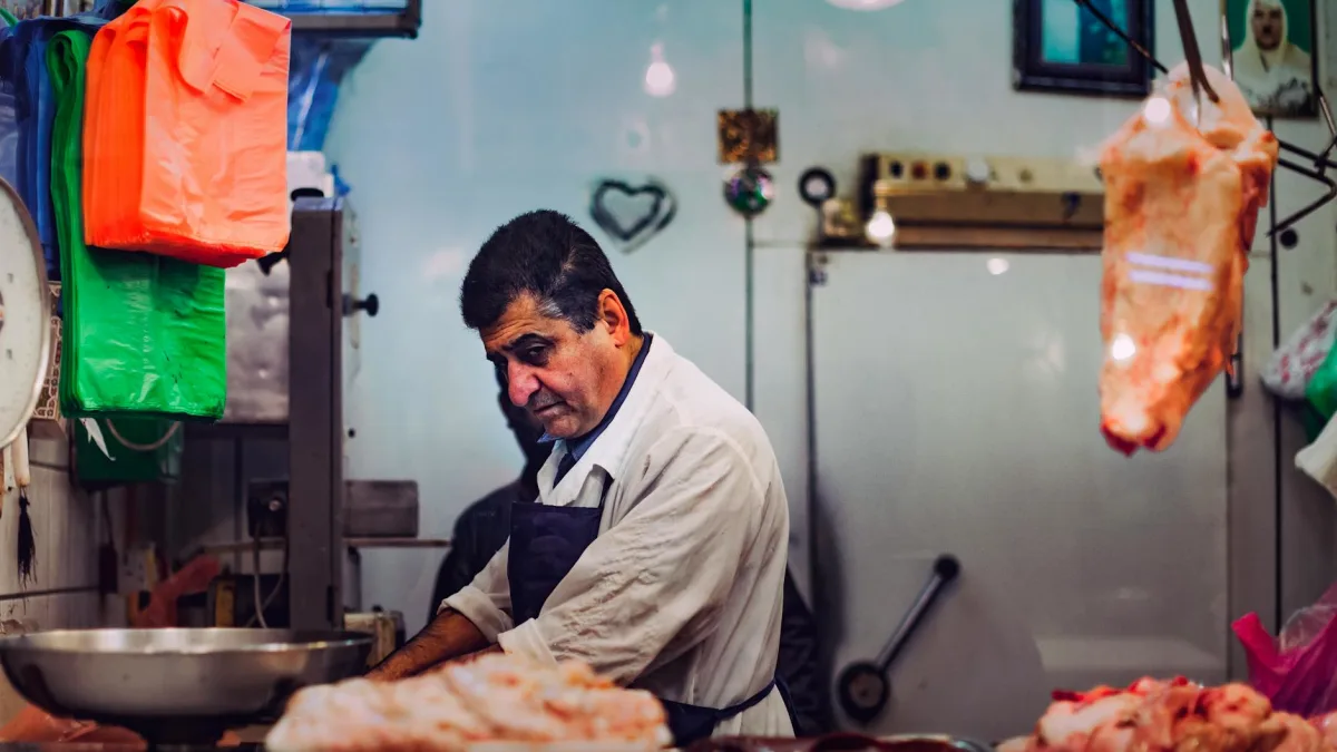 No specific data available on Iranian butcher missing after strike incident