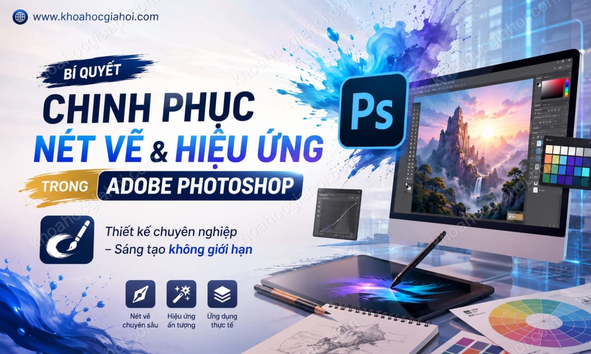 Khóa Học Bí Quyết Chinh Phục Hoàn Toàn Nét Vẽ Và Hiệu Ứng Trong Adobe Photoshop
