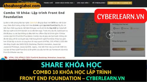 Combo 10 Khóa Lập Trình Front End Foundation Cyberlearn