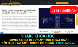 Combo 5 Khóa Tư Duy Lập Trình, Thuật Toán Nền Tảng & Lập Trình Hướng Đối Tượng Cyberlearn