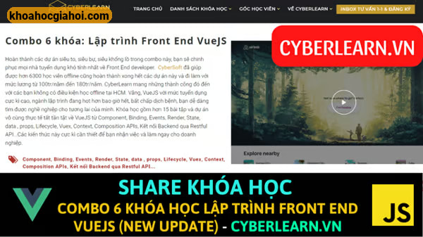 Combo 6 Khóa Lập Trình Front End Vuejs Bản Mới Nhất Cyberlearn