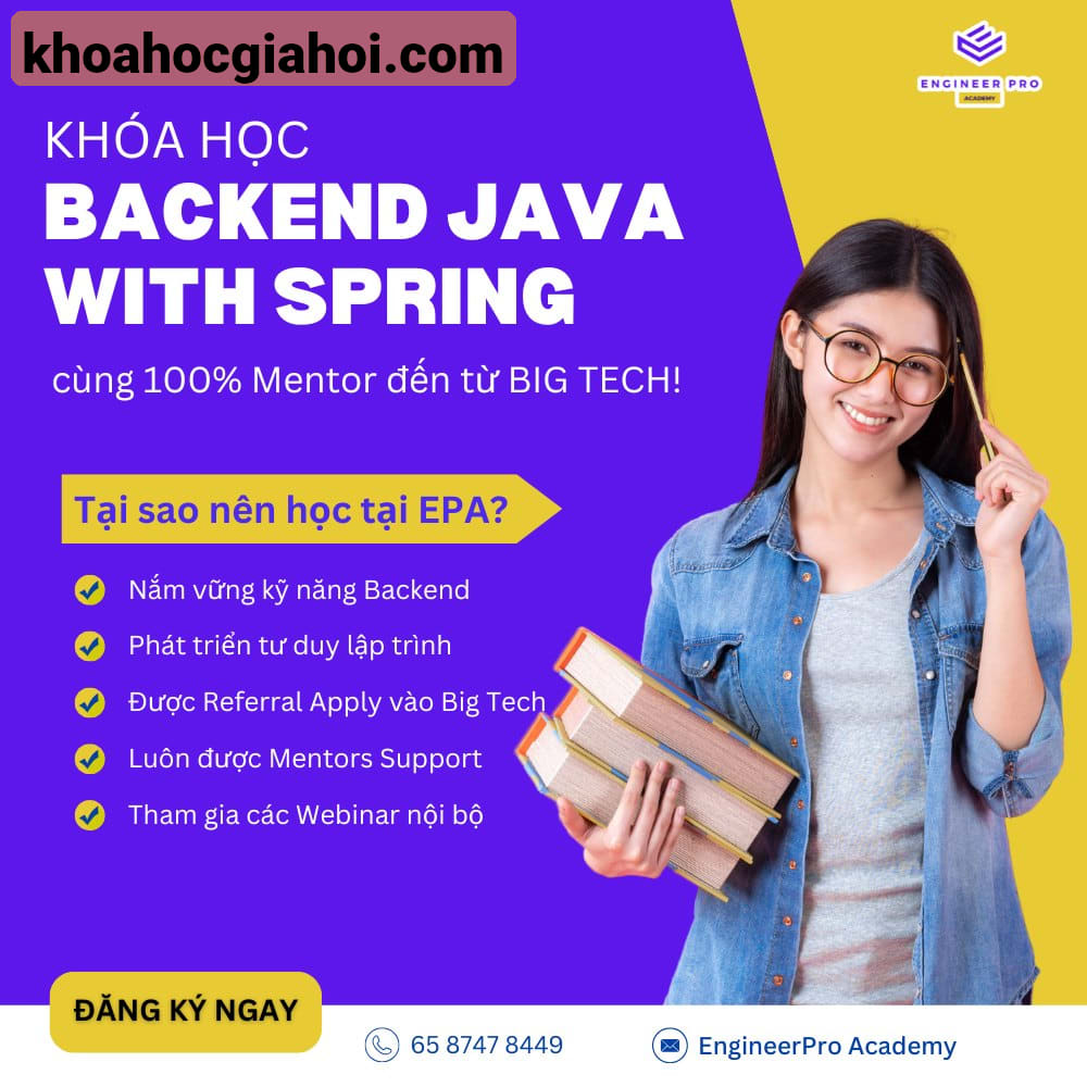 Khóa Học Backend Java With Spring Cùng 100% Mentor Đến Từ Big Tech Tại Engineer Pro