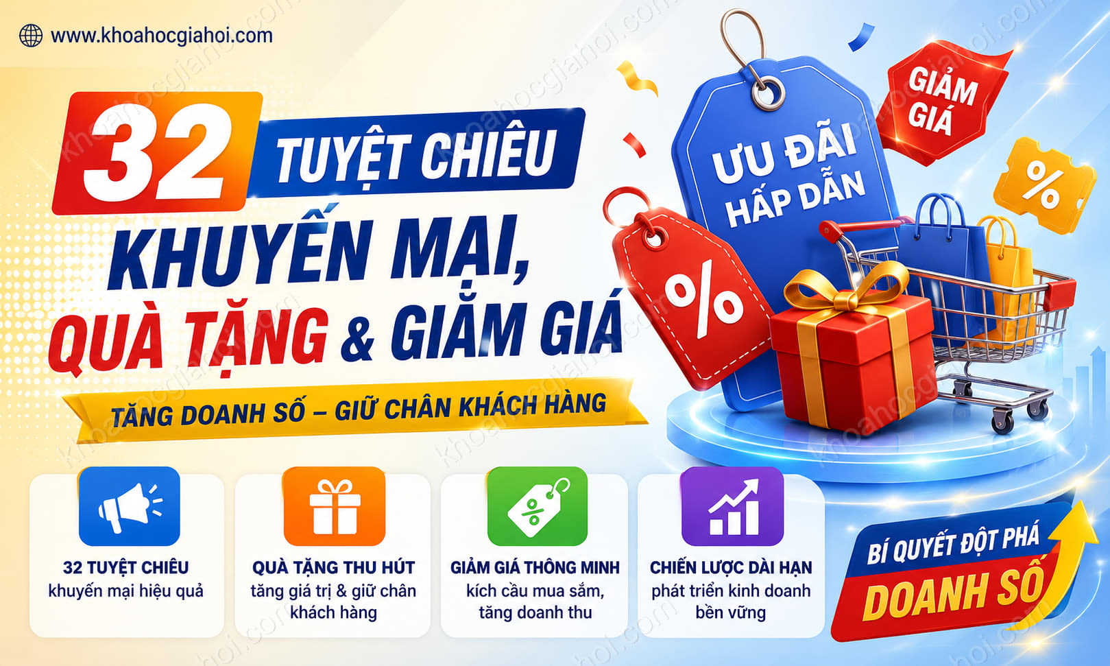Khóa Học 32 Tuyệt Chiêu Khuyến Mại, Quà Tặng Và Giảm Giá