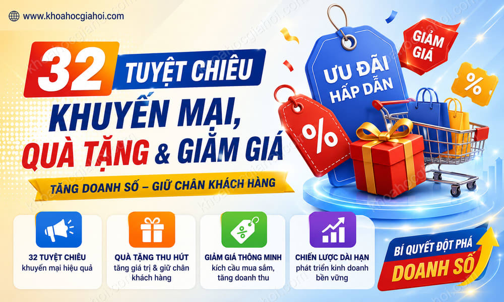Khóa Học 32 Tuyệt Chiêu Khuyến Mại, Quà Tặng Và Giảm Giá