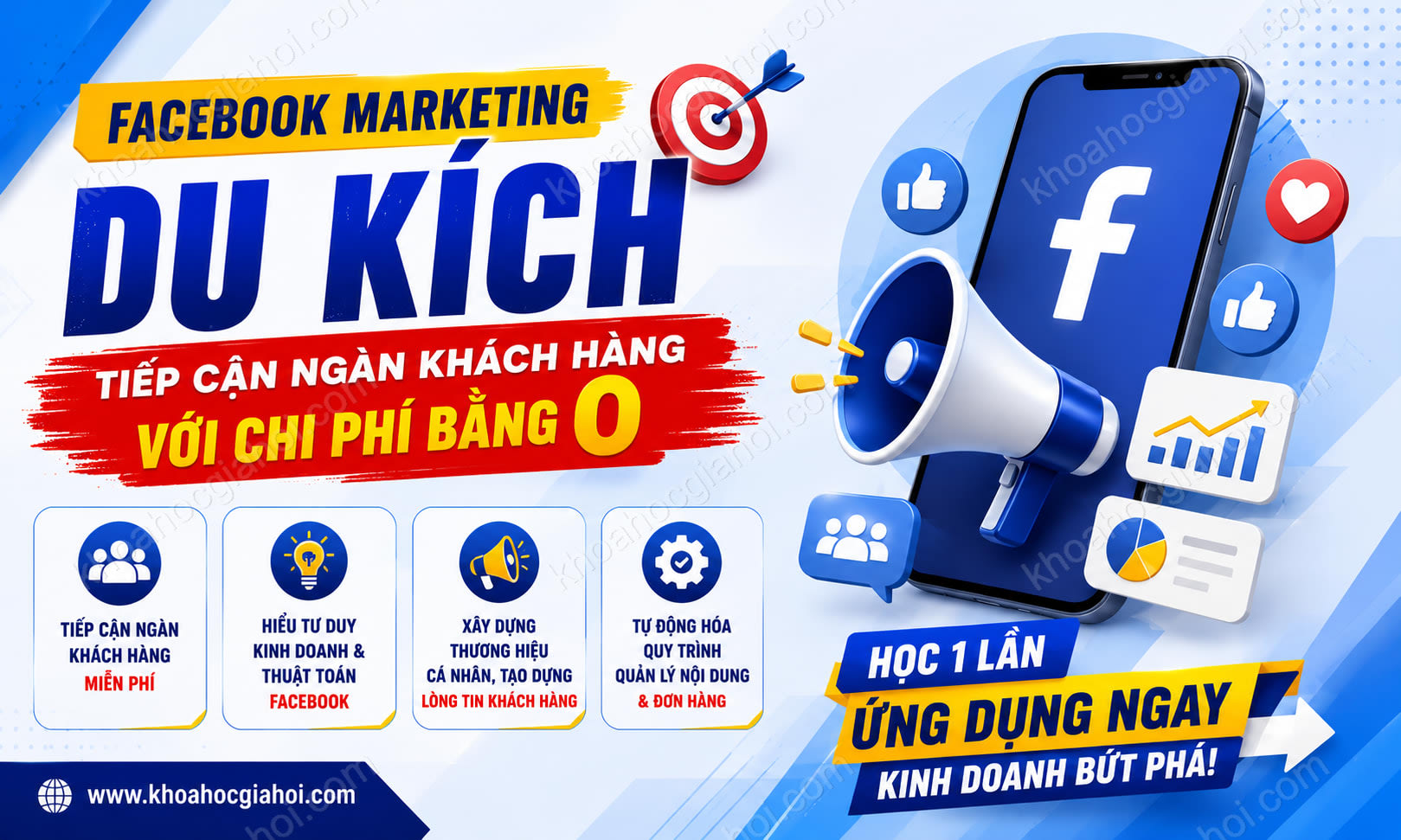 Khoá Học Facebook Marketing Du Kích Tiếp Cận Hàng Ngàn Khách Hàng Với Chi Phí Bằng 0