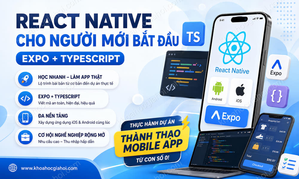 Khóa Học React Native Cho Người Mới Bắt Đầu(Expo + TypeScript)