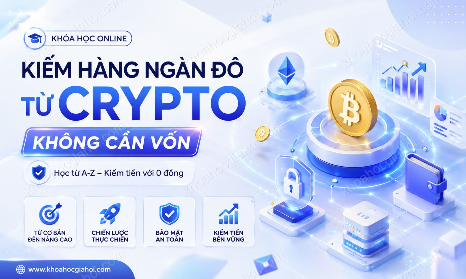 Khóa Học Kiếm Hàng Ngàn Đô Từ Crypto Không Cần Vốn