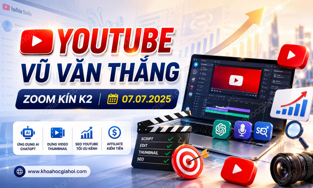 Khóa Học Youtube Vũ Văn Thắng – Zoom Kín K2 (07.07.2025)