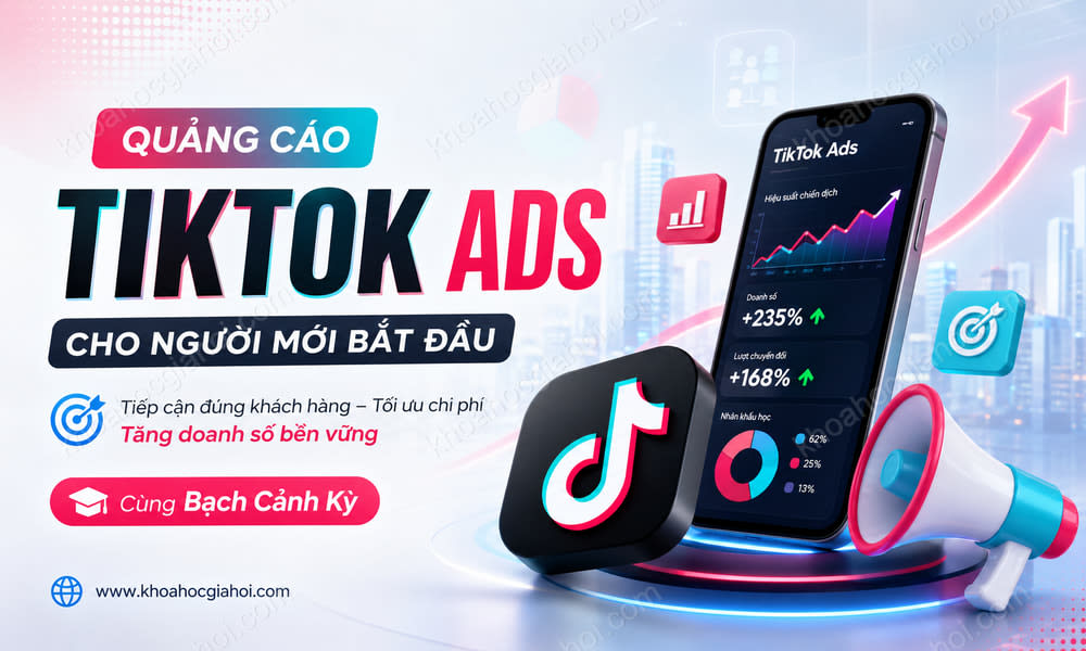 Khóa Học Quảng Cáo Tiktok Ads Cho Người Mới Bắt Đầu Cùng Bạch Cảnh Kỳ