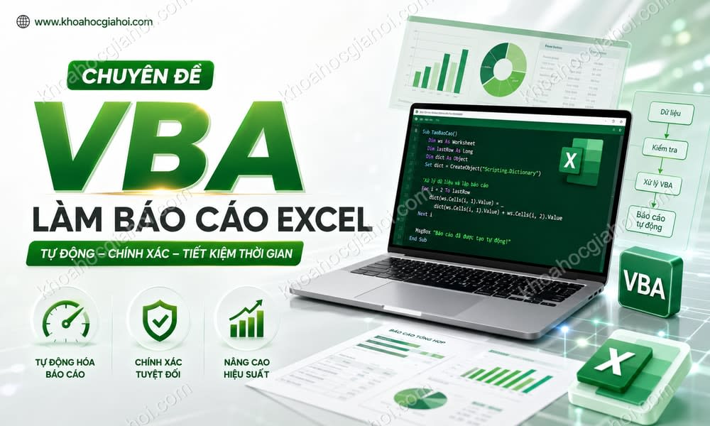 Khóa Học Chuyên Đề Vba Sử Dụng Vba Làm Báo Cáo Cùng Học Excel Online