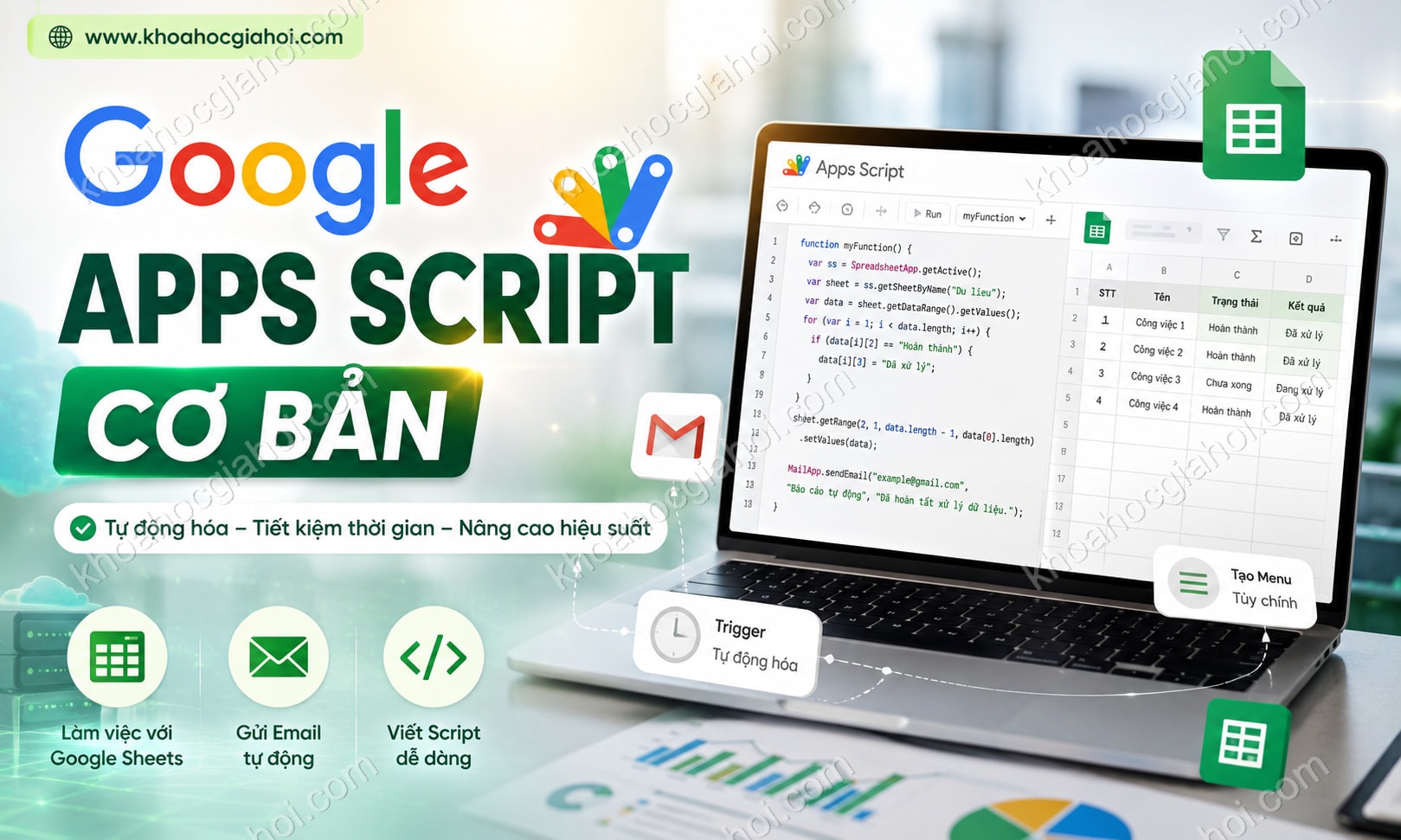 Khóa Học Khoá Học Google Apps Script Cơ Bản