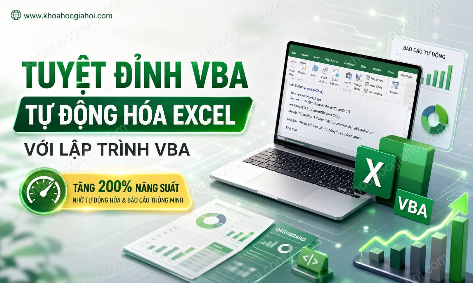 Khóa Học Tuyệt Đỉnh Vba - Tự Động Hóa Excel Với Lập Trình Vba