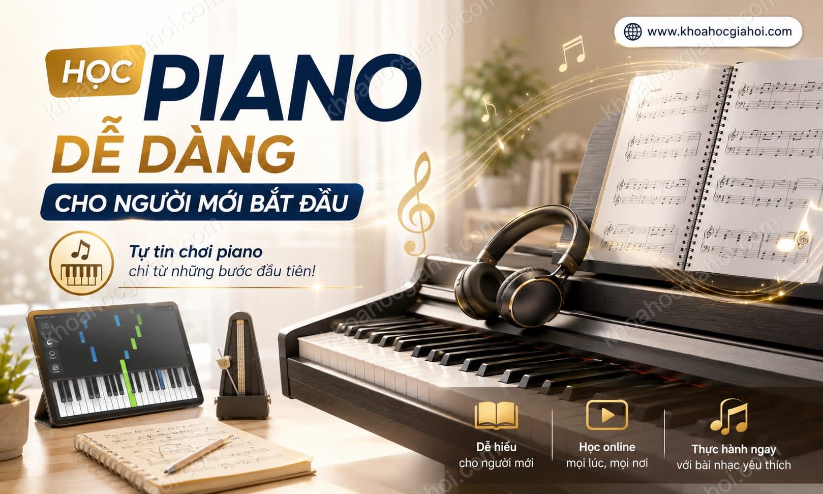 Khóa Học Học Piano Dễ Dàng Cho Người Mới Bắt Đầu Khóa Học Học Piano Dễ Dàng Cho Người Mới Bắt Đầu