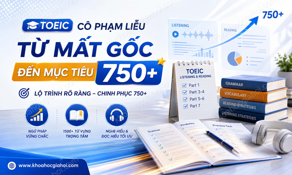 Khóa Học Toeic Cô Phạm Liễu Từ Mất Gốc Đến Mục Tiêu 750+