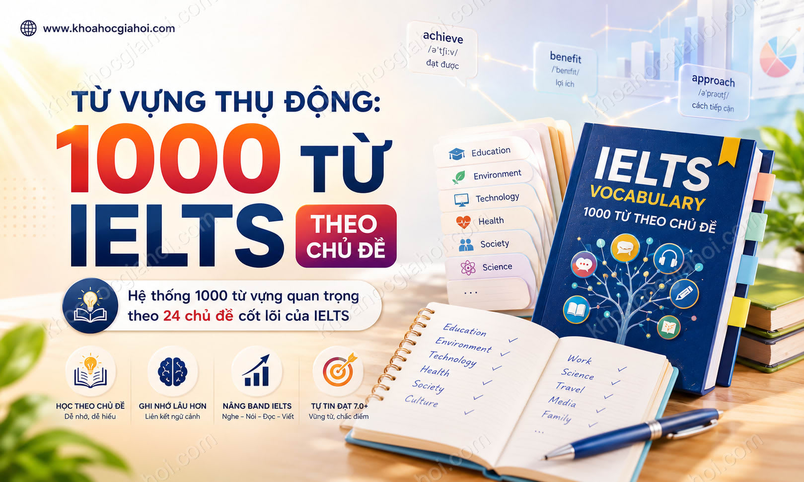 Khóa Học Từ Vựng Thụ Động: 1000 Từ IELTS Theo Chủ Đề