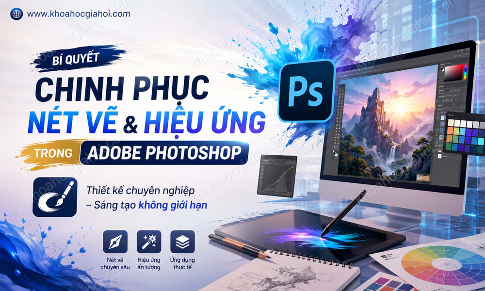 Khóa Học Bí Quyết Chinh Phục Hoàn Toàn Nét Vẽ Và Hiệu Ứng Trong Adobe Photoshop