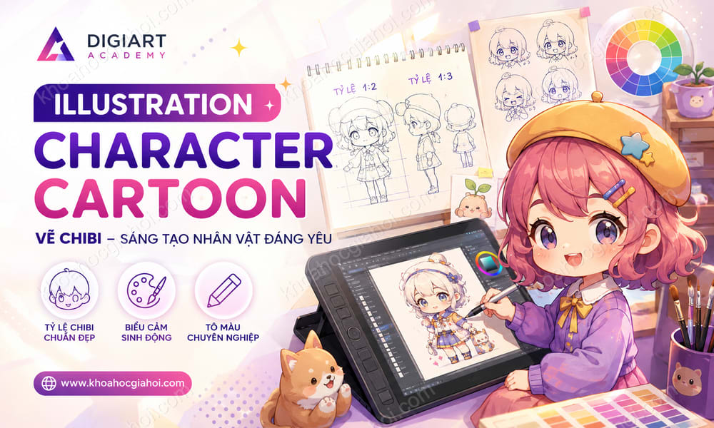 Khóa Học Illustration: Character Cartoon Cùng Digiart Academy