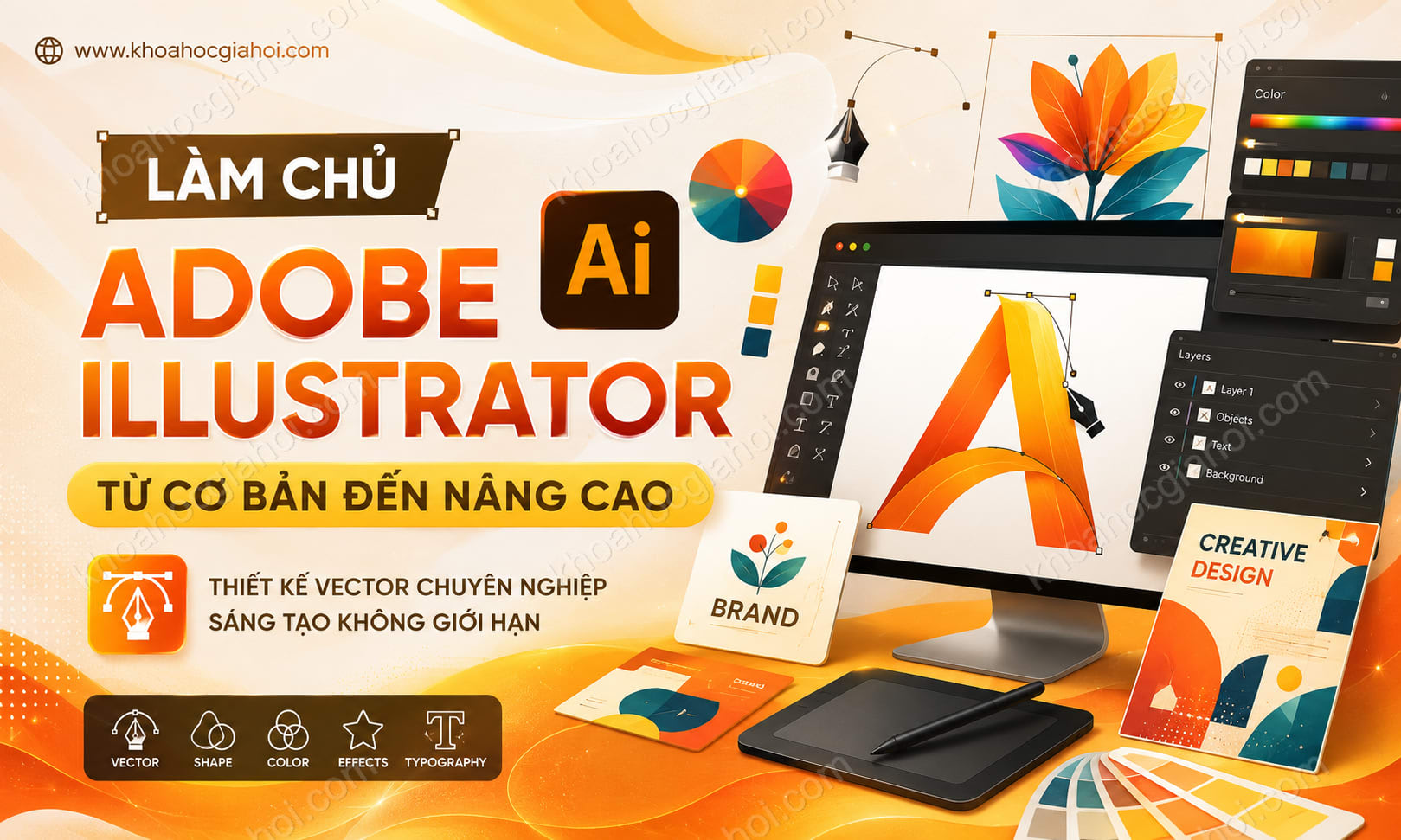 Khóa Học Làm Chủ Adobe Illustrator Từ Cơ Bản Đến Nâng Cao Cùng Color Me