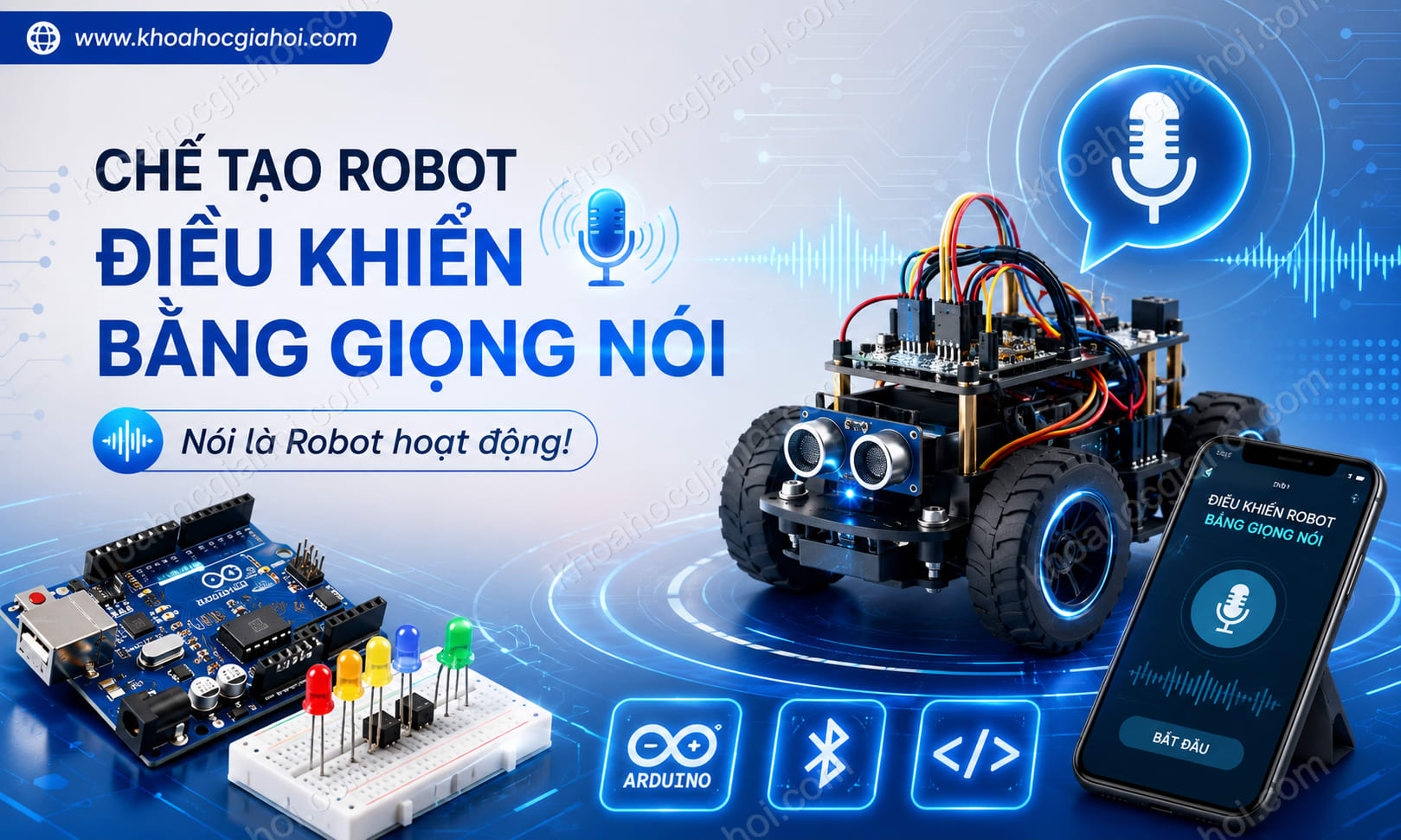 Khóa Học Chế Tạo Robot Điều Khiển Bằng Giọng Nói Khóa Học Chế Tạo Robot Điều Khiển Bằng Giọng Nói