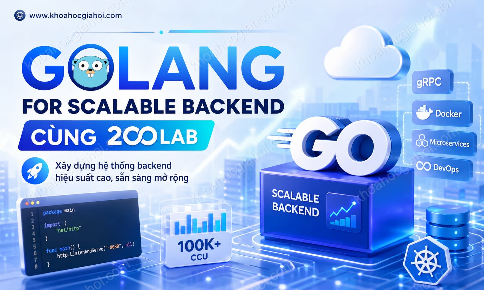 Khóa Học Golang For Scalable Backend Cùng 200Lab