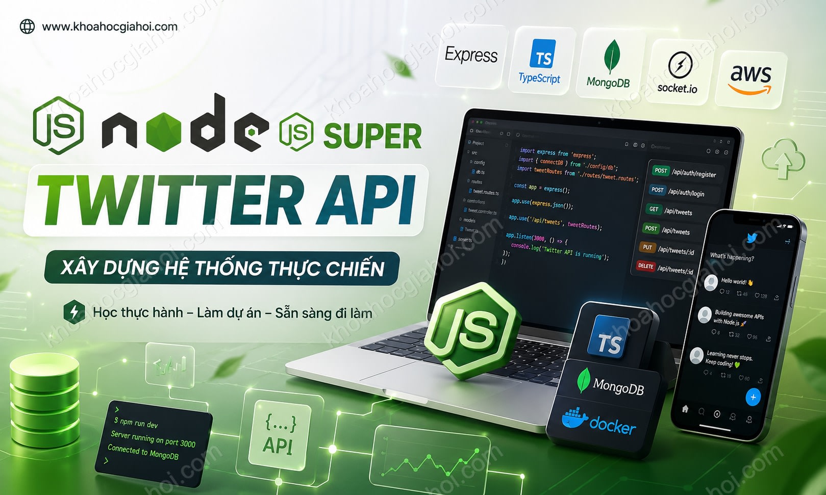 Khóa Học Node.js Super | Dự Án Twitter Api Cùng Dư Thanh Được Khóa Học Node.js Super | Dự Án Twitter Api Cùng Dư Thanh Được