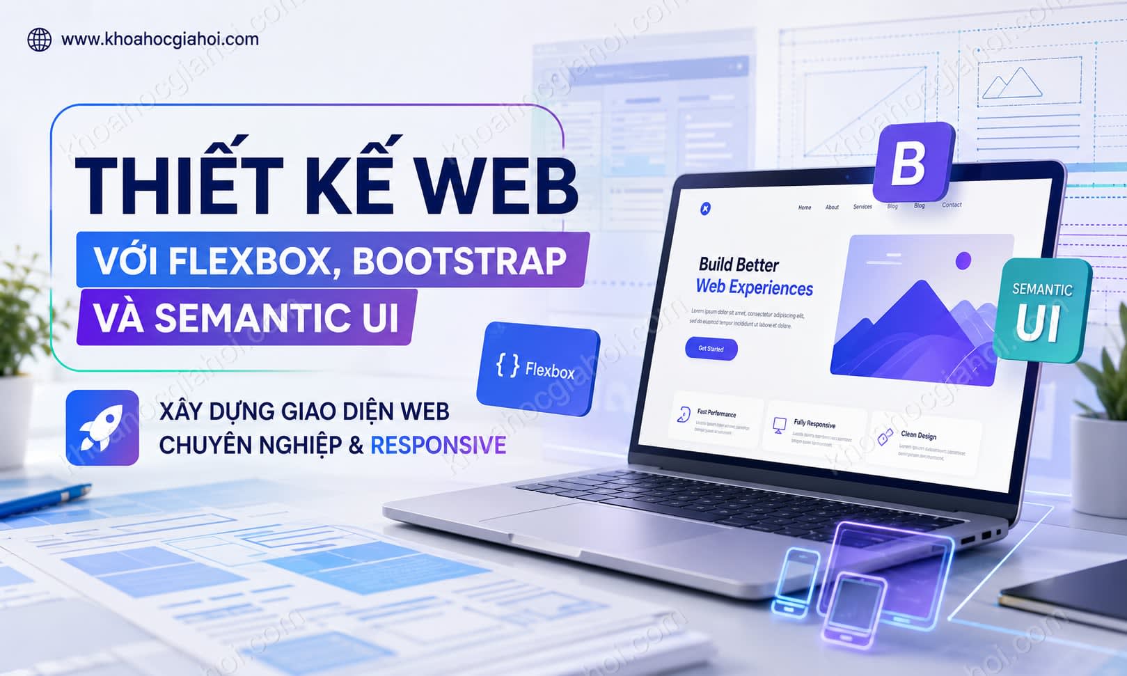 Khóa Học Thiết Kế Web Với Flexbox, Bootstrap Và Semantic Ui